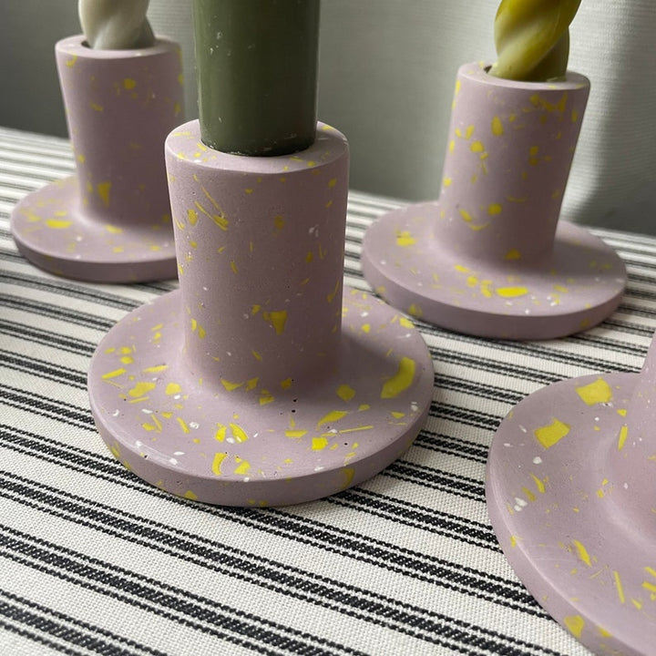 Lilac and Lime Candle Holder