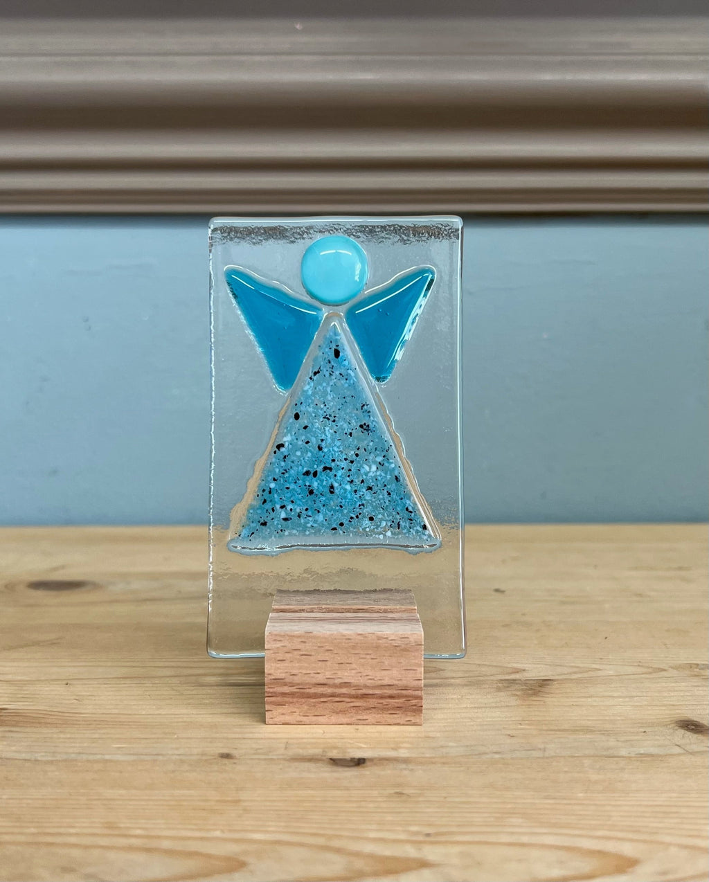 Hand Made Fused Glass Ornament - Angel