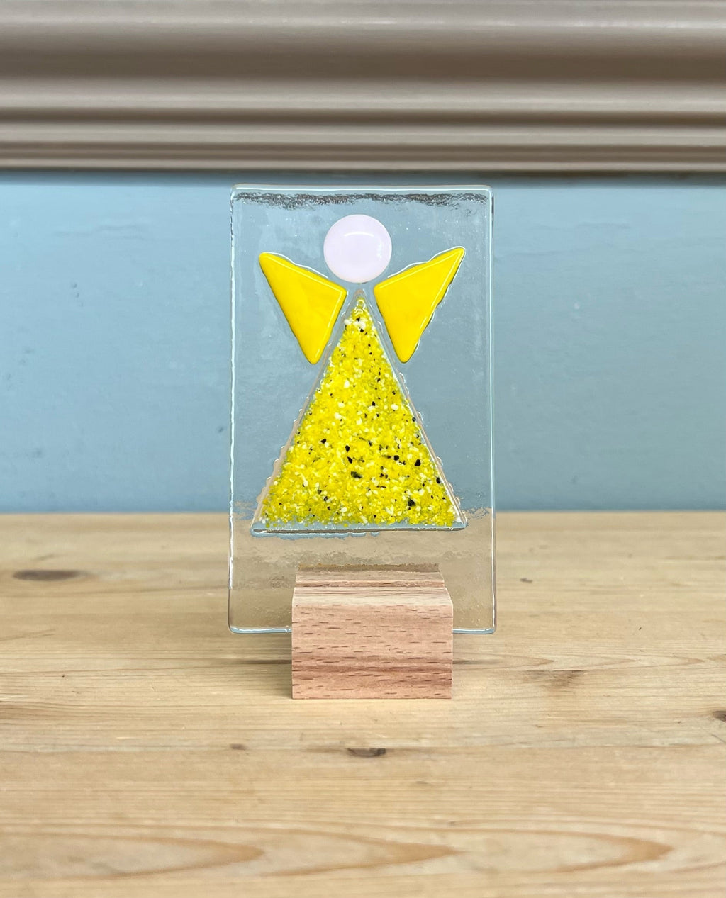 Hand Made Fused Glass Ornament - Angel