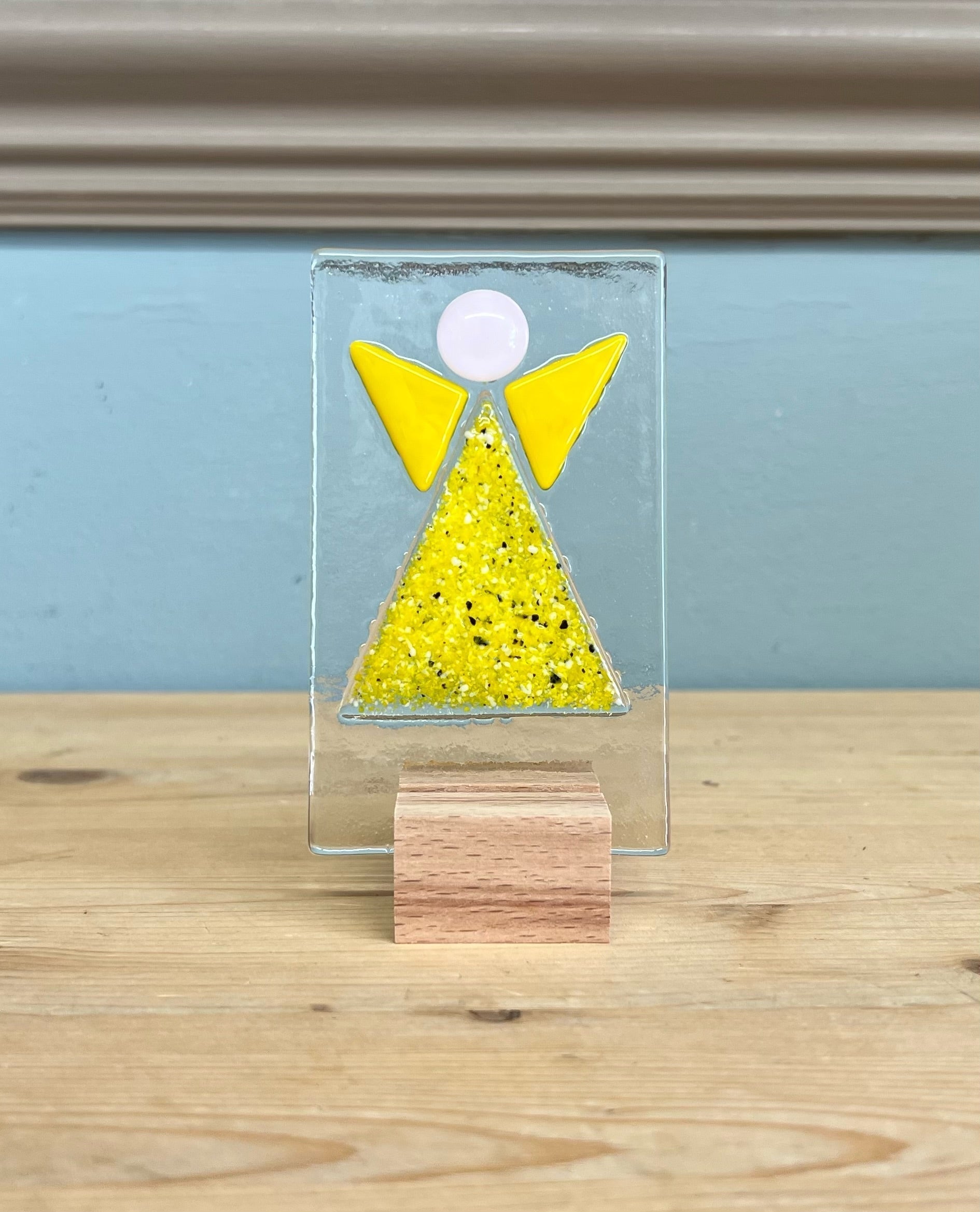 Hand Made Fused Glass Ornament - Angel