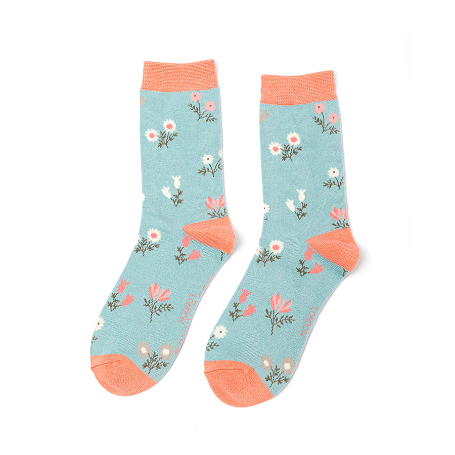 Ladies Bamboo Socks - Dainty Floral