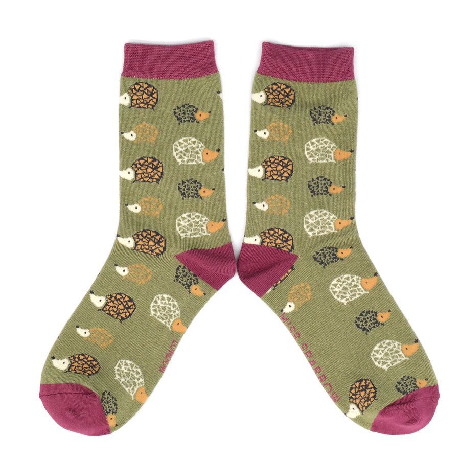 Ladies Bamboo Socks - Hedgehogs