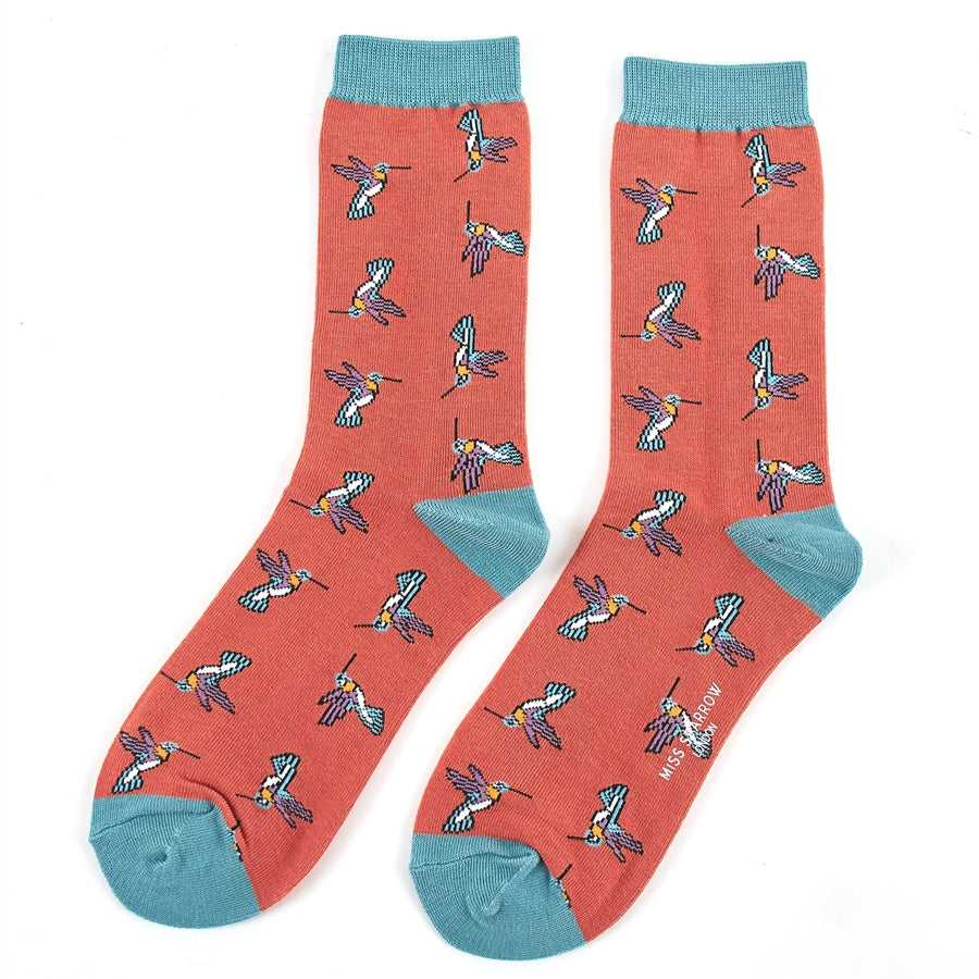 Ladies Bamboo Socks - Hummingbird