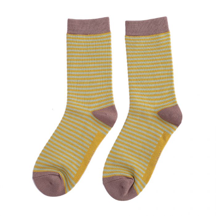 Ladies Bamboo Socks - Mini Stripes