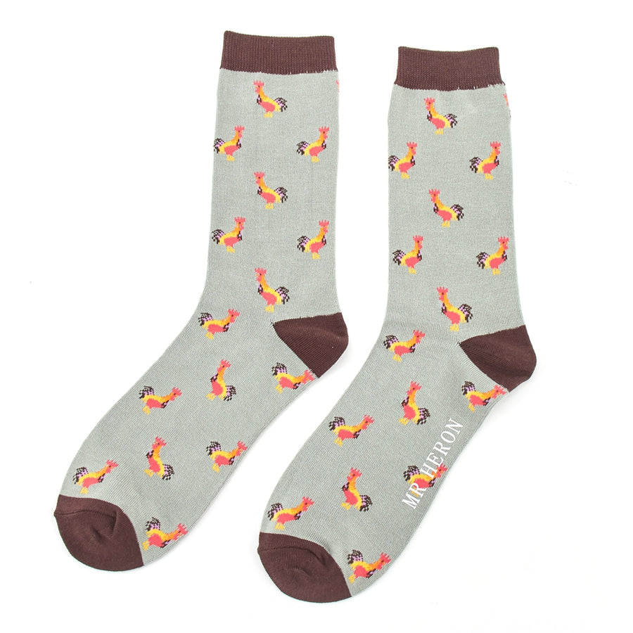 Mens Bamboo Socks - Roosters
