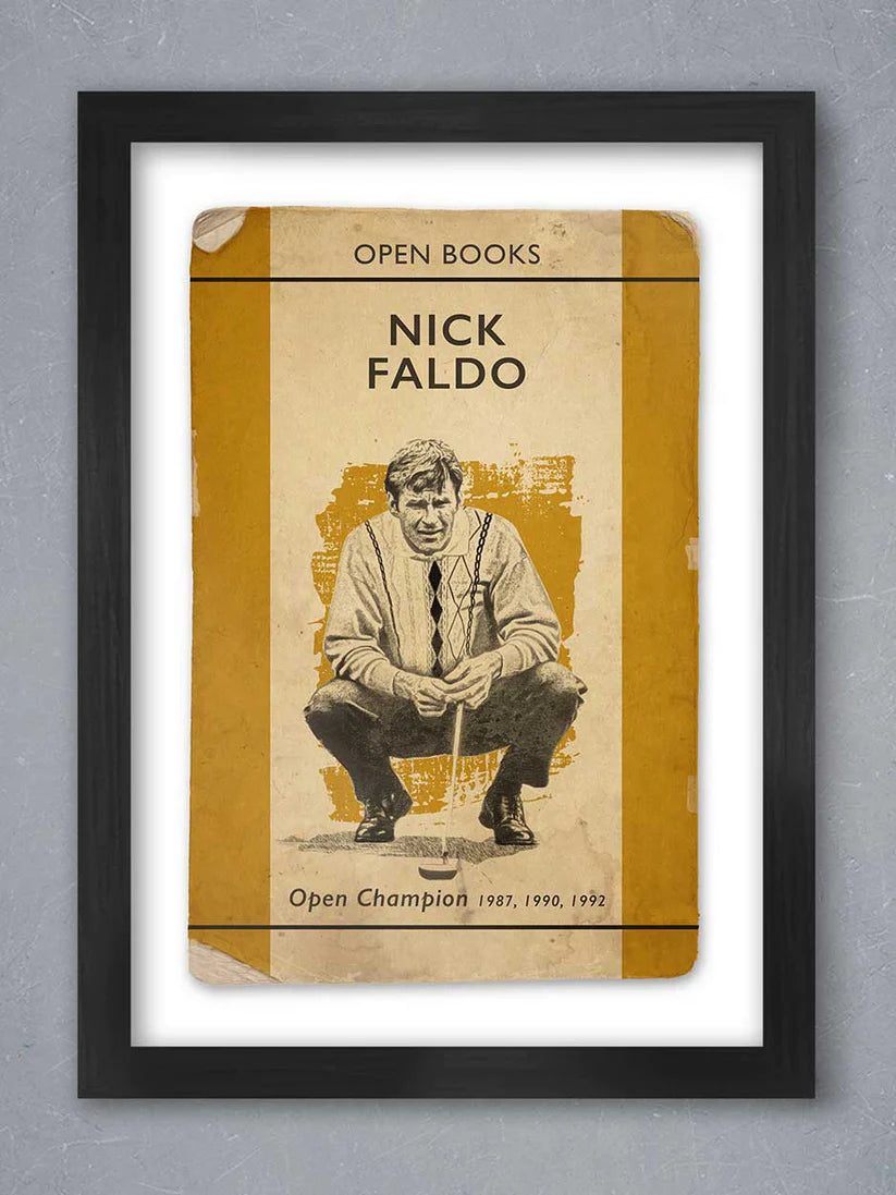 Nick Faldo 'Open Books' - A3 Framed Print