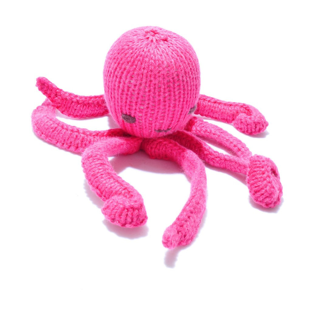 Octopus Soft Toy in Dark Pink
