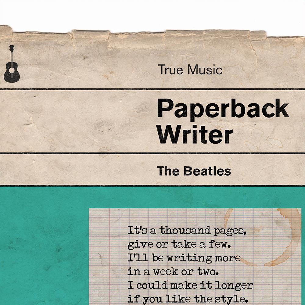 Paperback Writer - A3 Framed Print