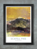 Scafell Pike 3 Peaks  - A3 Poster Print