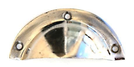 Silver Plain Cup Handle Drawer Pull