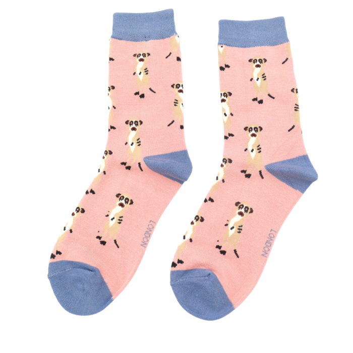 Ladies Bamboo Socks - Meercats