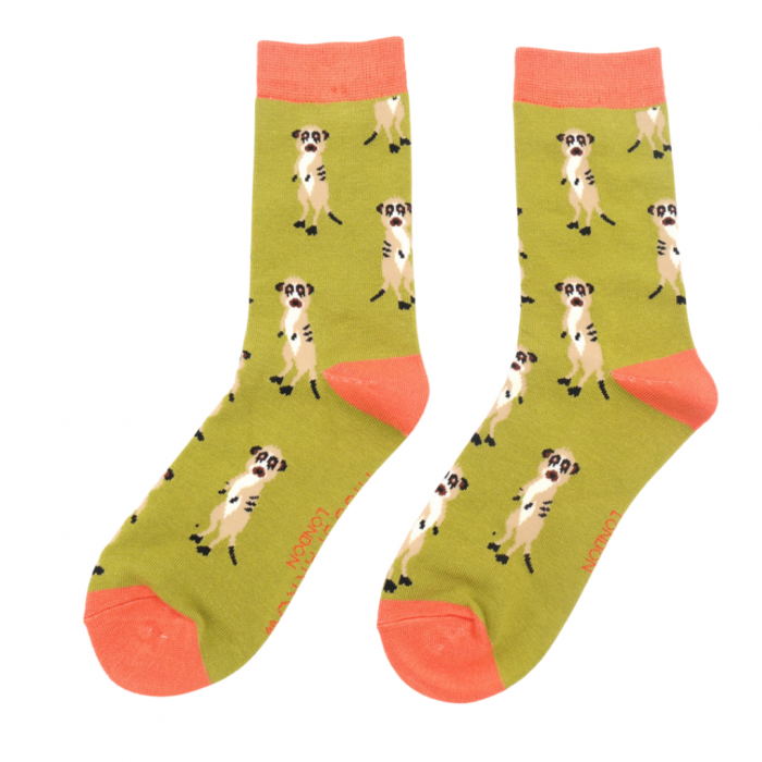 Ladies Bamboo Socks - Meercats