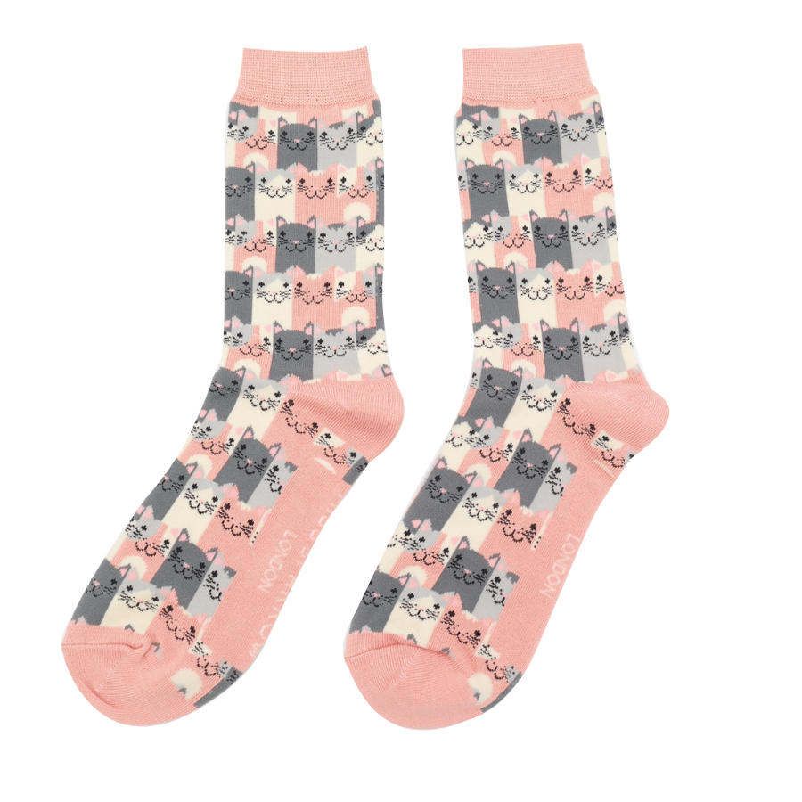 Ladies Bamboo Socks - Happy Cats