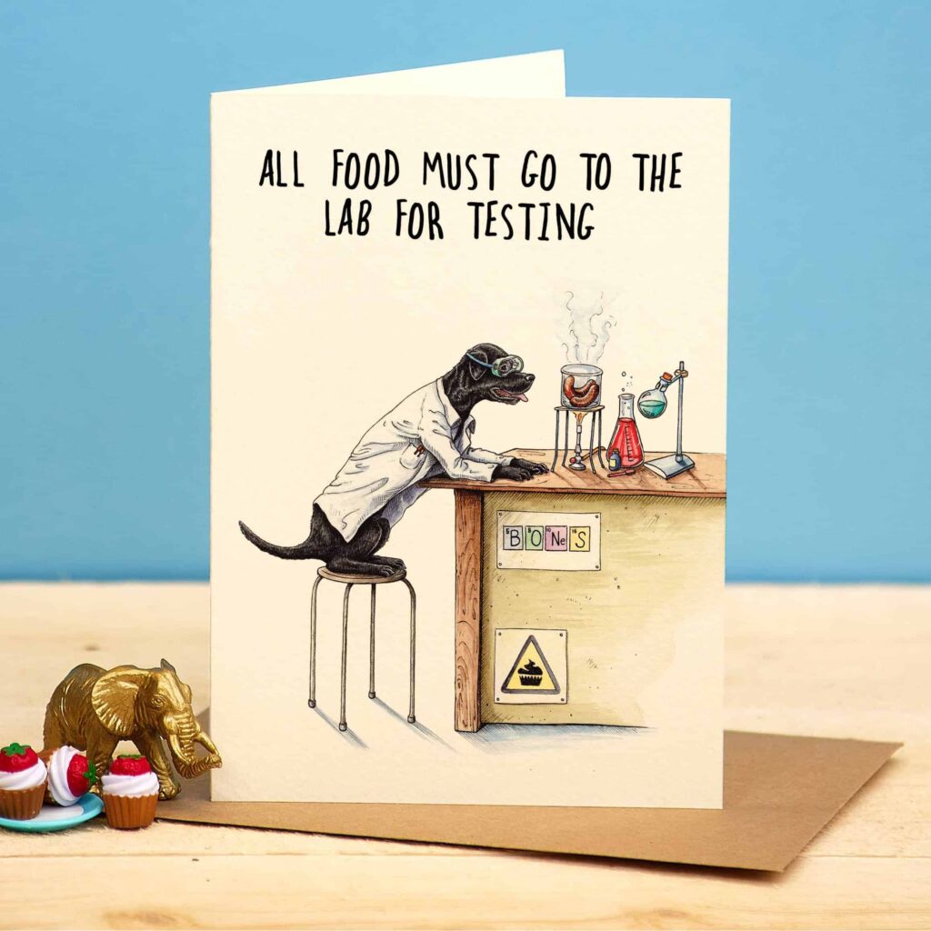 Lab Test Punny Greetings Card