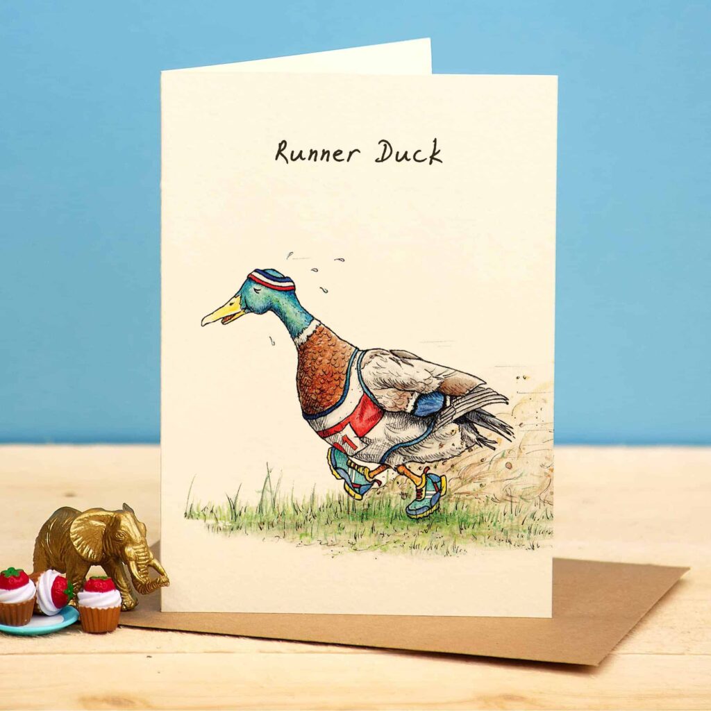 Runner Duck Punny Greetings Card