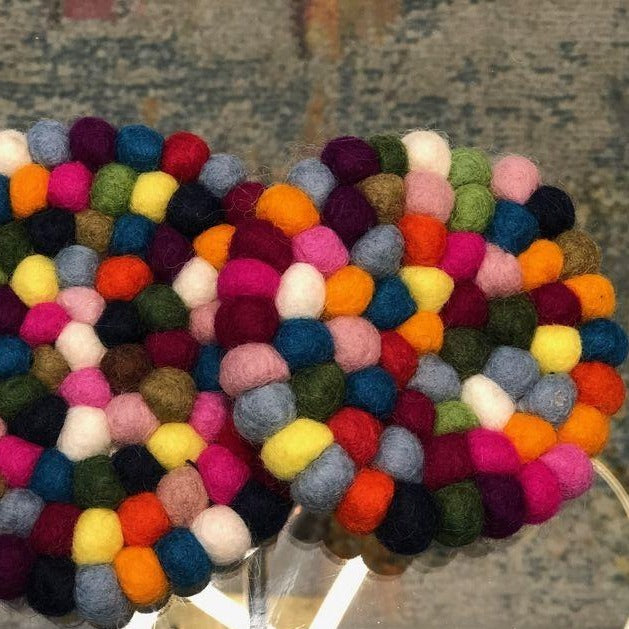 Felted Wool Coaster - small ball