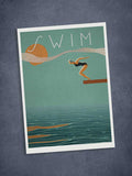 Swim 2 - Greeting Card