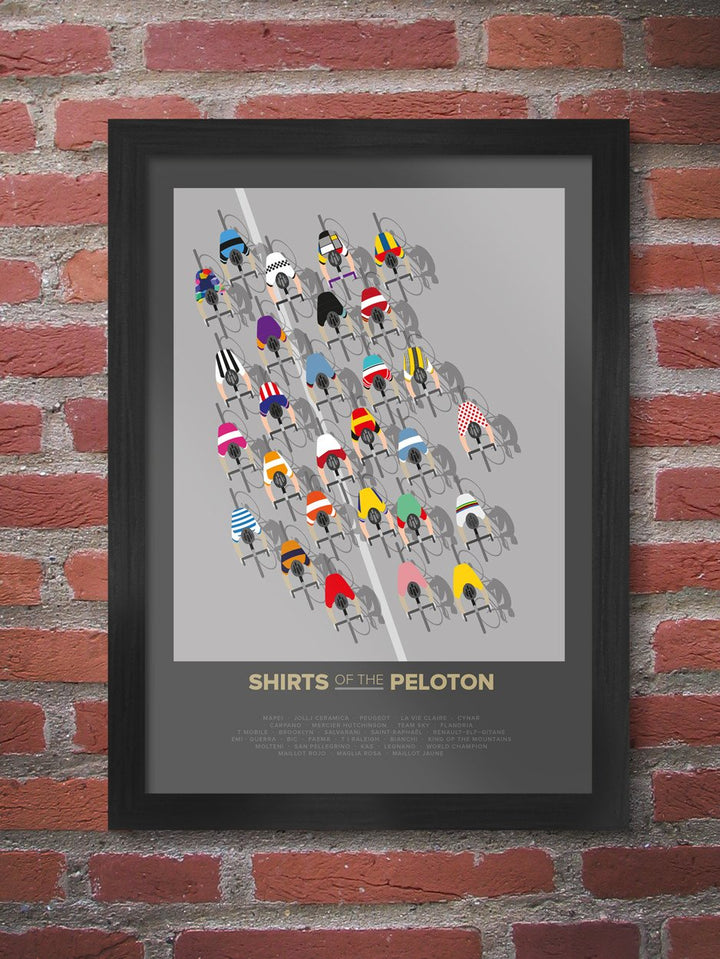 Shirts of the Peloton (P) - A3 Poster Print