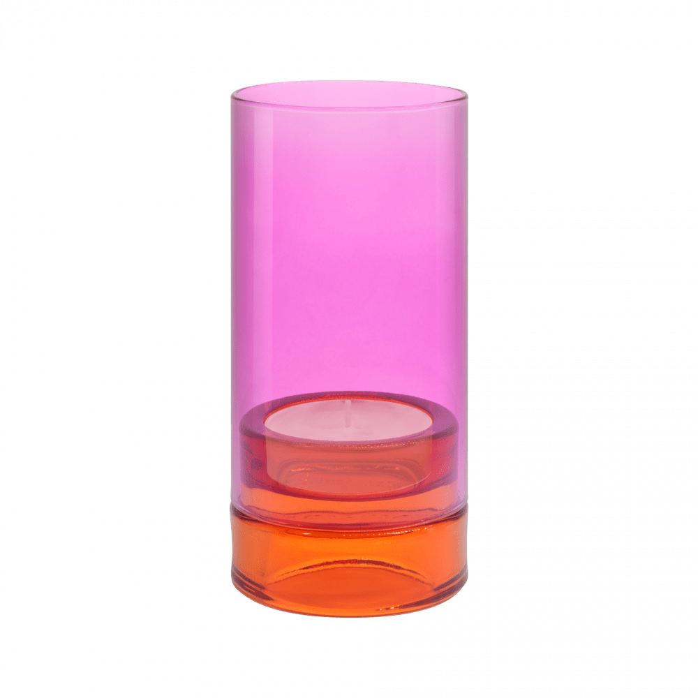 Glass Lantern - Lys Pink