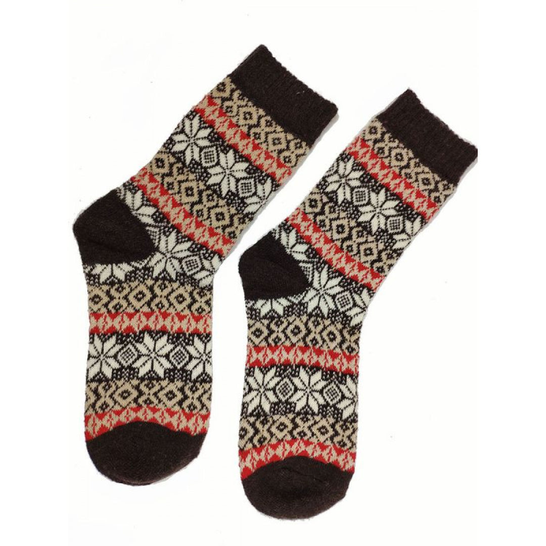 Wool Blend Socks - Fairisle